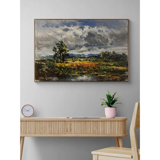 Tarlada Bir Gün Yağlı Boya Tablosu