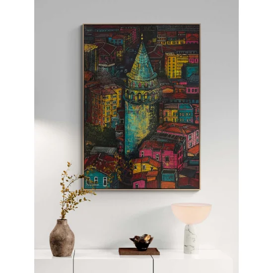 Zaman Yolcusu Galata Yağlı Boya Tablosu