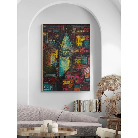 Zaman Yolcusu Galata Yağlı Boya Tablosu