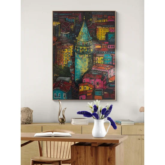 Zaman Yolcusu Galata Yağlı Boya Tablosu