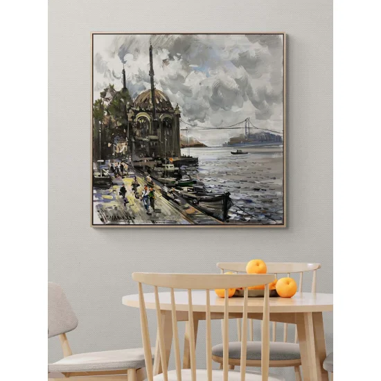 A Market in Ortaköy Oil Painting