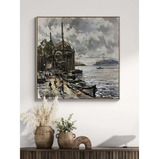 A Market in Ortaköy Oil Painting