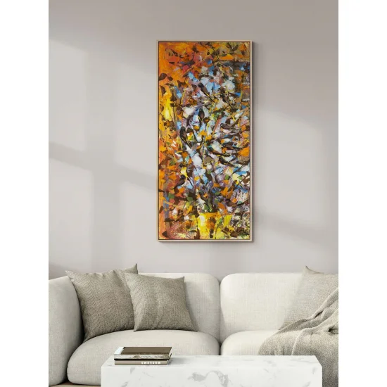 Behind the Golden Leaves Oil Painting