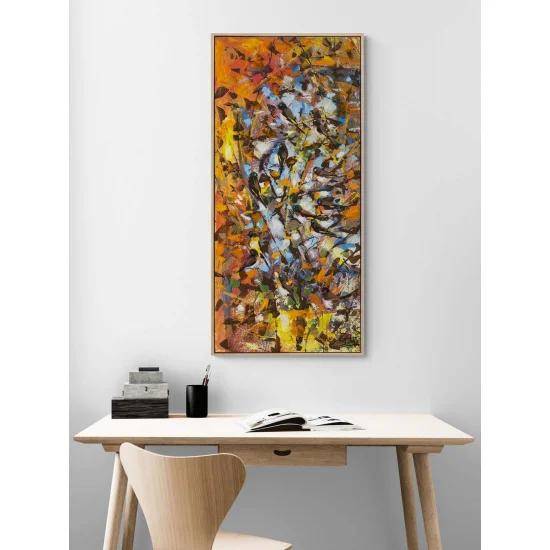 Behind the Golden Leaves Oil Painting