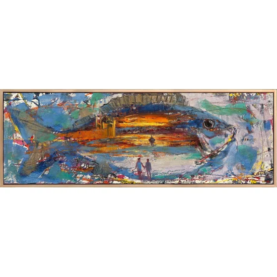 Aşkın İçinde Yüzenler Yağlı Boya Tablosu