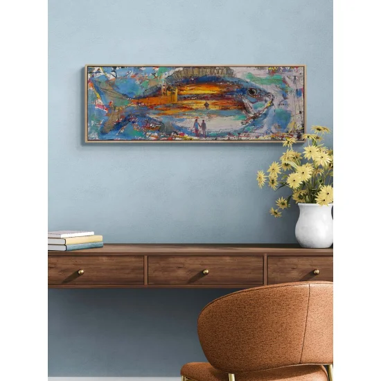 Aşkın İçinde Yüzenler Yağlı Boya Tablosu