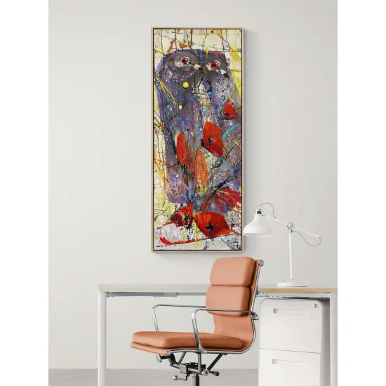 İki Kanat Bir Yürek Yağlı Boya Tablosu