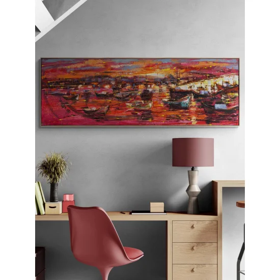 İstanbul Kızılı Yağlı Boya Tablosu