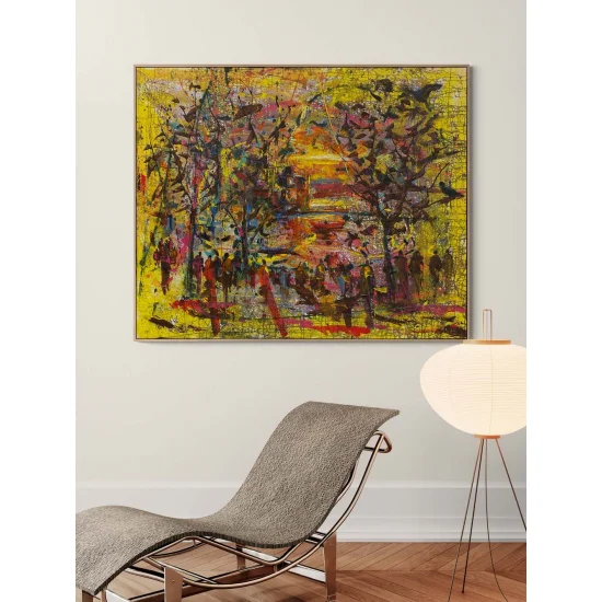 Ortaköyde Günbatımı Yağlı Boya Tablosu