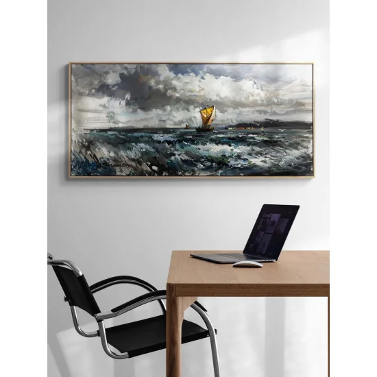 Fırtınaya Karşı Yağlı Boya Tablosu