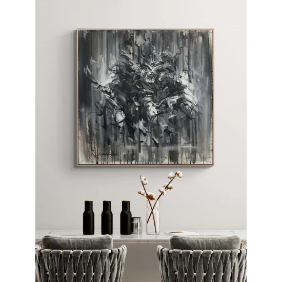 Hareketin Geometrisi Yağlı Boya Tablosu