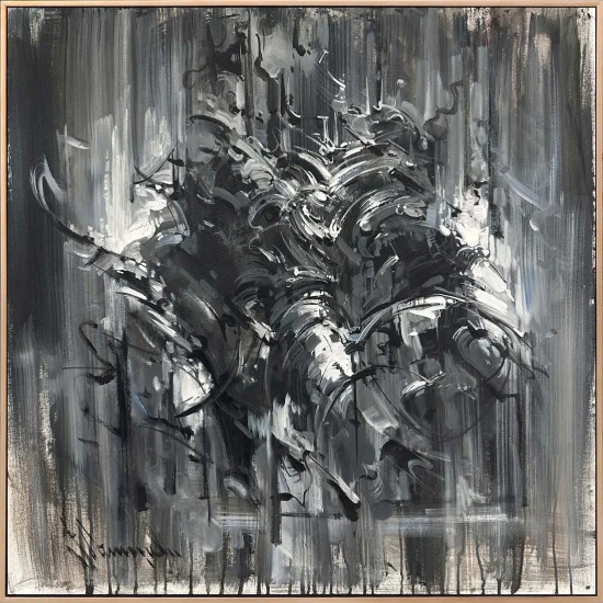 Hareketin Geometrisi Yağlı Boya Tablosu