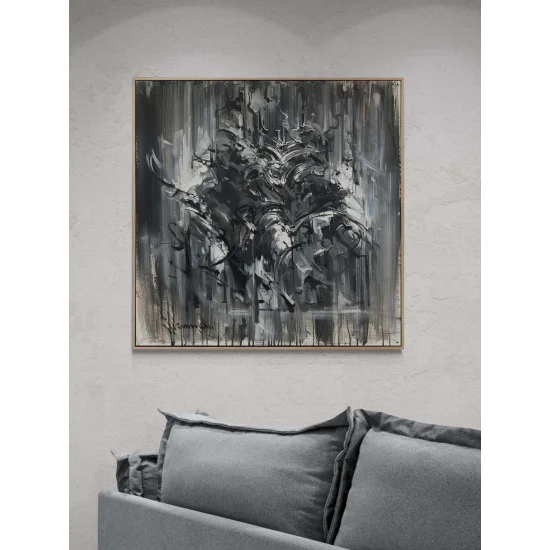 Hareketin Geometrisi Yağlı Boya Tablosu