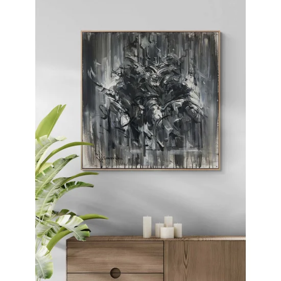 Hareketin Geometrisi Yağlı Boya Tablosu