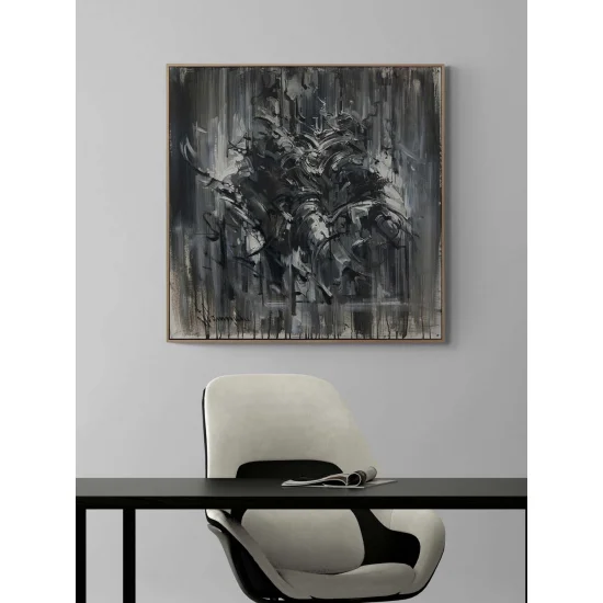 Hareketin Geometrisi Yağlı Boya Tablosu