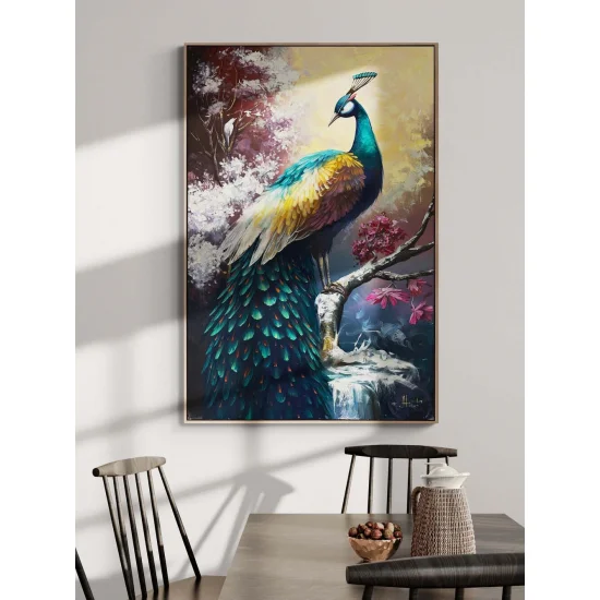 Bir Tavus Kuşu Gibi Yağlı Boya Tablosu