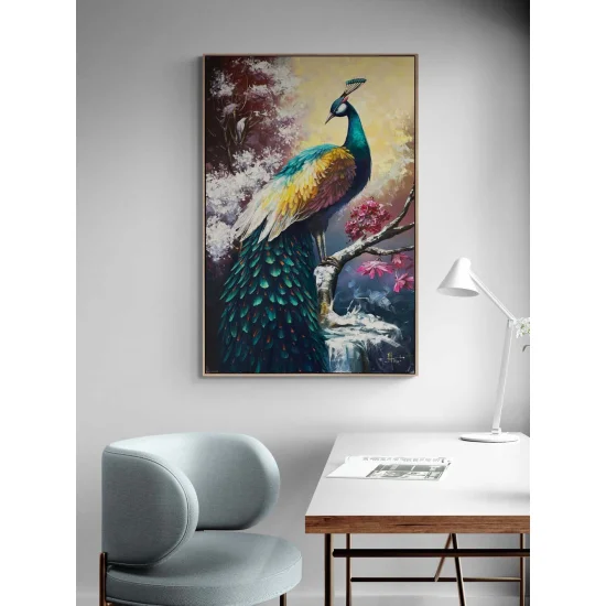 Bir Tavus Kuşu Gibi Yağlı Boya Tablosu