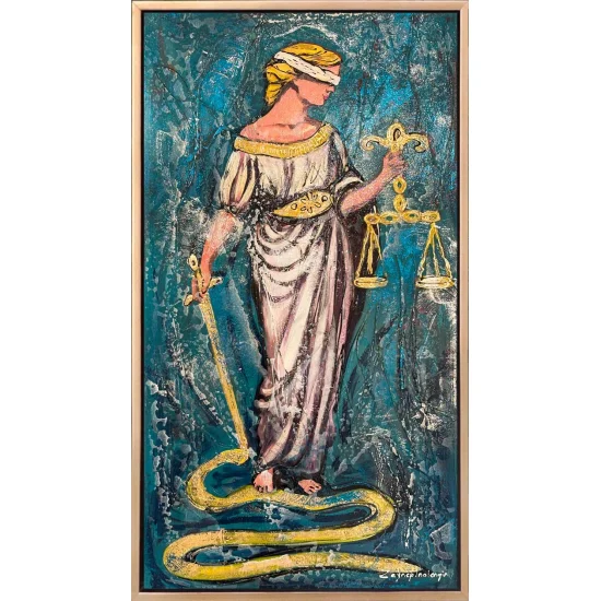 Justitia’nın Terazisi Yağlı Boya Tablosu