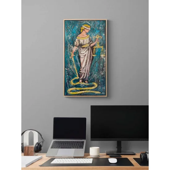 Justitia’nın Terazisi Yağlı Boya Tablosu