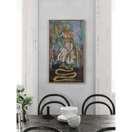 Adaletin Işığı Yağlı Boya Tablosu