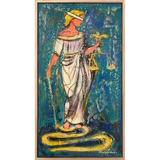 Adaletin Sessiz Gücü Yağlı Boya Tablosu