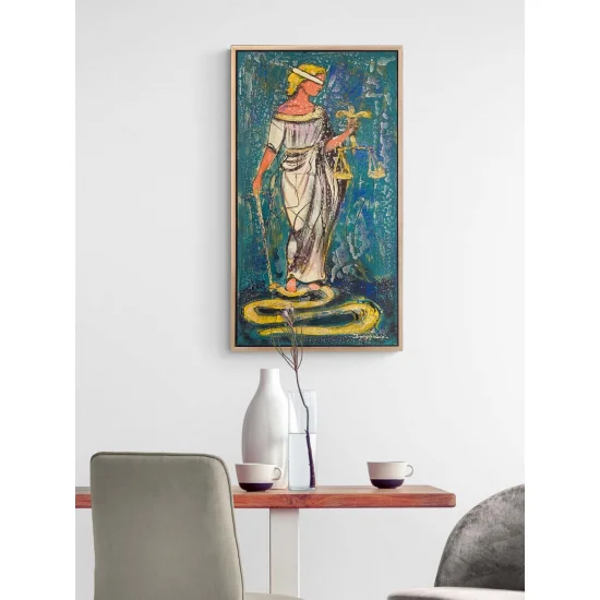 Adaletin Sessiz Gücü Yağlı Boya Tablosu