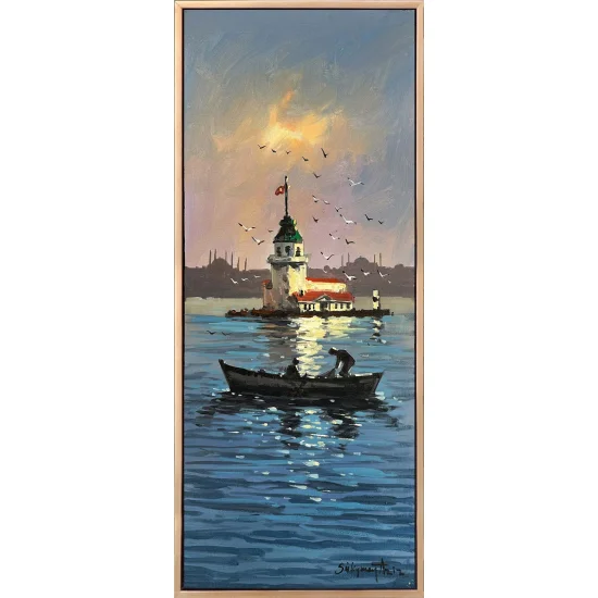 Kız Kulesine Yolculuk Yağlı Boya Tablosu