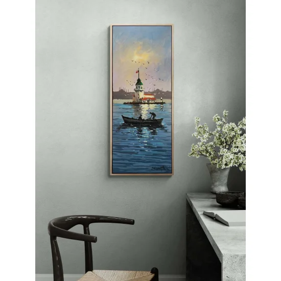 Kız Kulesine Yolculuk Yağlı Boya Tablosu