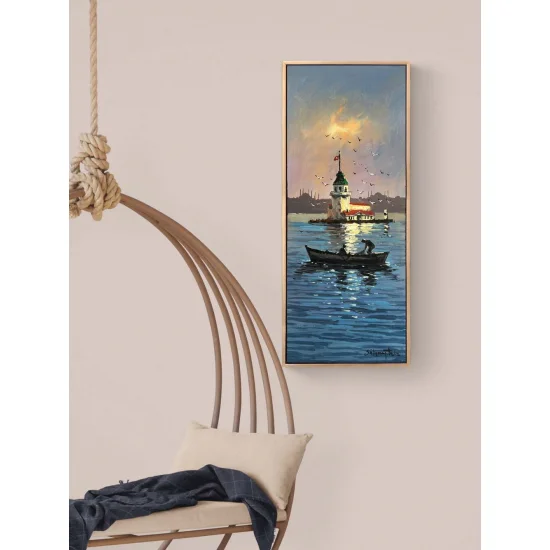 Kız Kulesine Yolculuk Yağlı Boya Tablosu