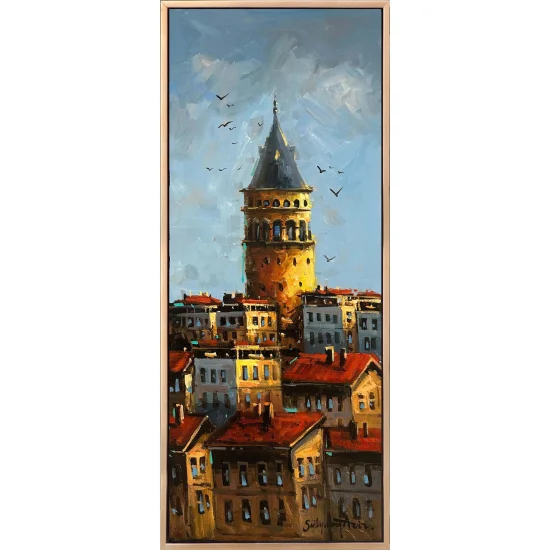 Galatanın Gölgesinde Yağlı Boya Tablosu