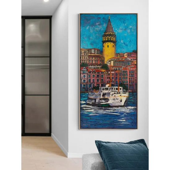 Trace of Barış Manço Ferry Oil Painting