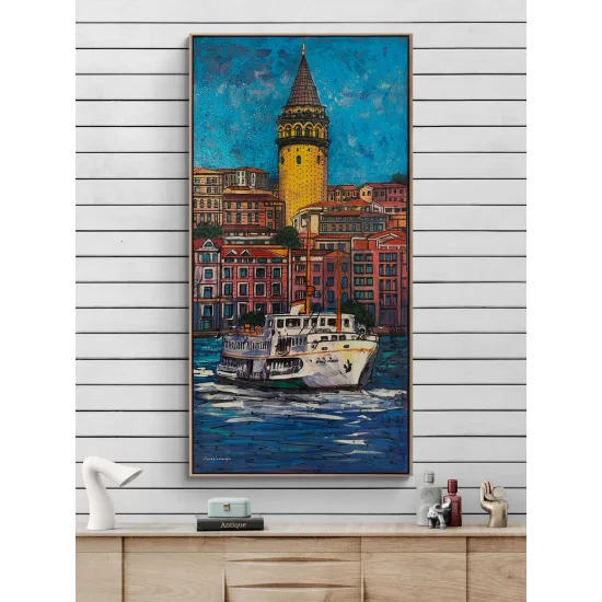 Trace of Barış Manço Ferry Oil Painting