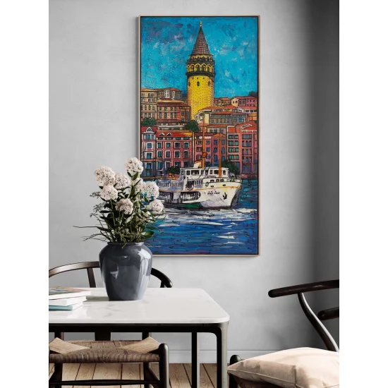 Trace of Barış Manço Ferry Oil Painting