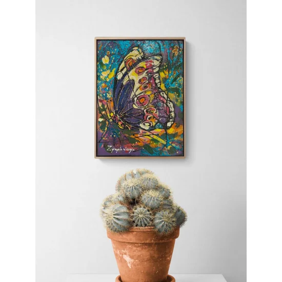 Mor Düşler Yağlı Boya Tablosu