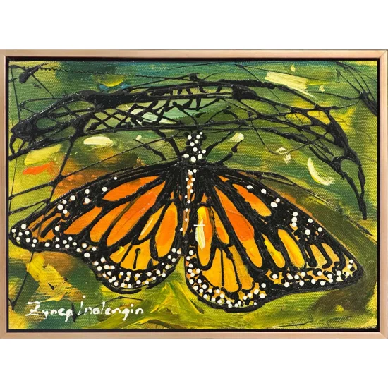 Kozasında Kelebek Yağlı Boya Tablosu