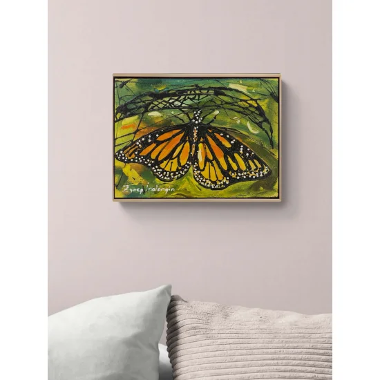 Kozasında Kelebek Yağlı Boya Tablosu