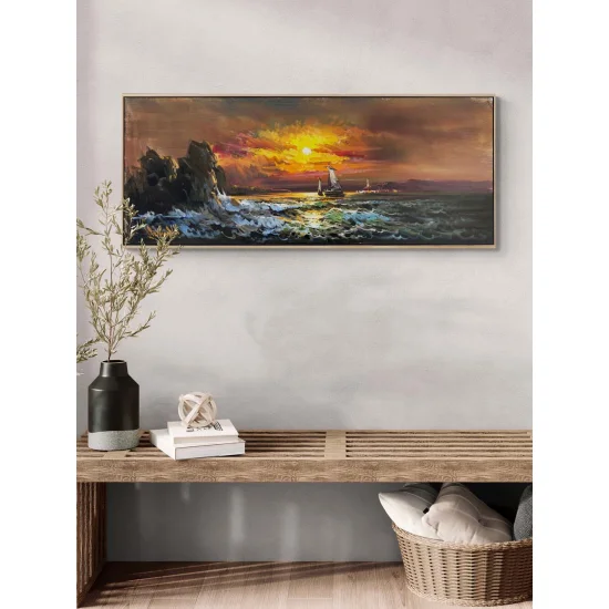 Horizonda Son Işıklar Yağlı Boya Tablosu