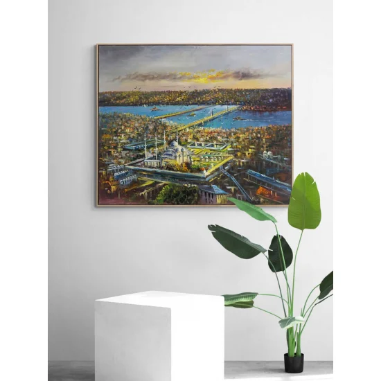 Süleymaniye Mosque from the Golden Horn Oil Painting