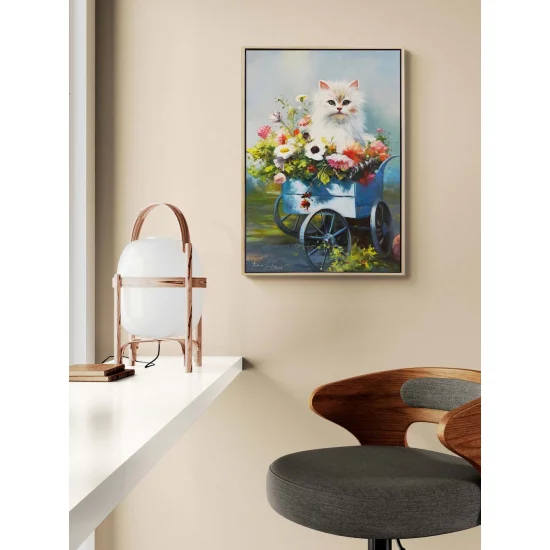 Spring in the Flower Cart Oil Painting