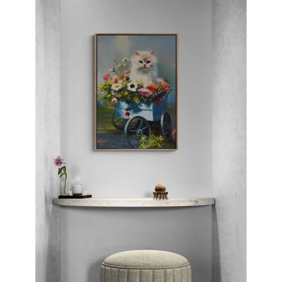 Spring in the Flower Cart Oil Painting