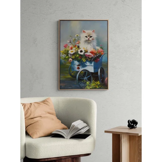 Spring in the Flower Cart Oil Painting