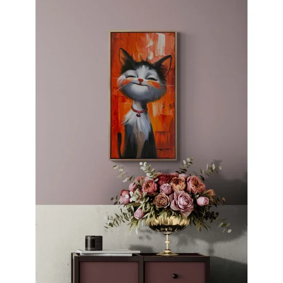 Bir Kedinin Rüyası Yağlı Boya Tablosu