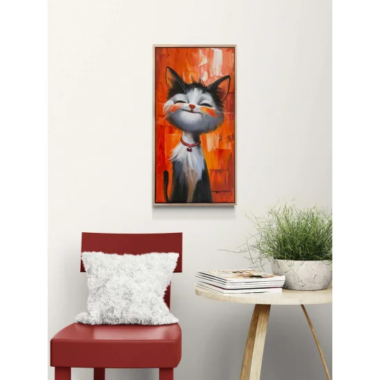 Bir Kedinin Rüyası Yağlı Boya Tablosu