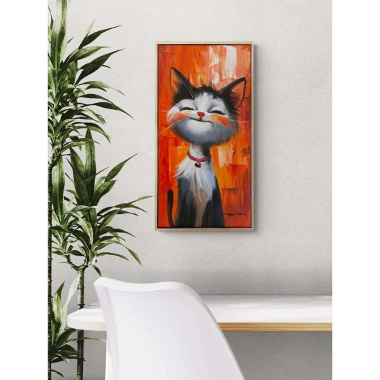 Bir Kedinin Rüyası Yağlı Boya Tablosu