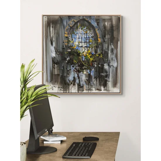 Pencerenin Ötesi Yağlı Boya Tablosu