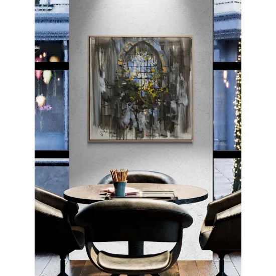 Pencerenin Ötesi Yağlı Boya Tablosu