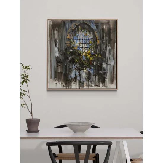 Pencerenin Ötesi Yağlı Boya Tablosu