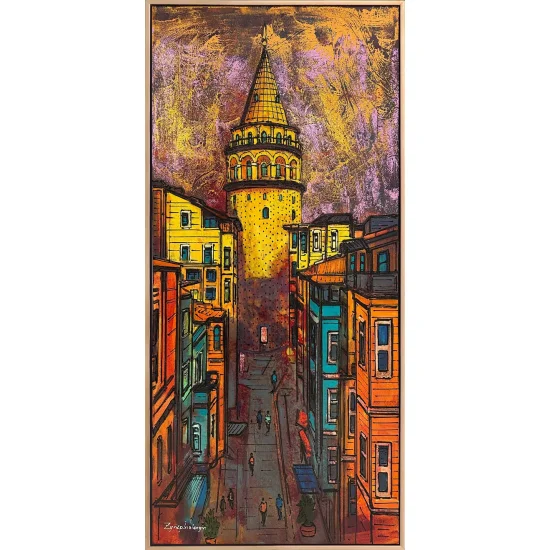 Galatanın Sessiz Gözcüsü Yağlı Boya Tablosu