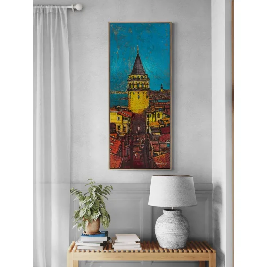 Galata ve Boğazın Sesi Yağlı Boya Tablosu