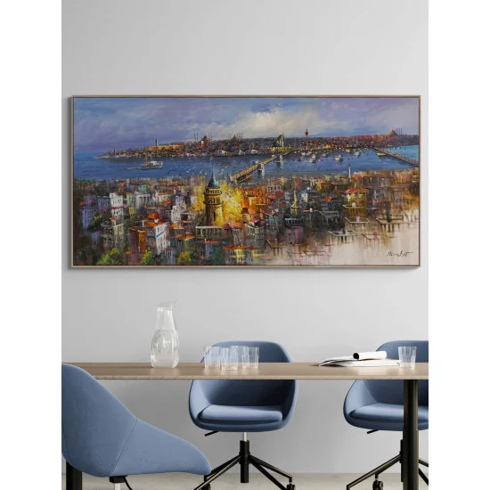 Boğazın Hüzünlü Bakışı Yağlı Boya Tablosu